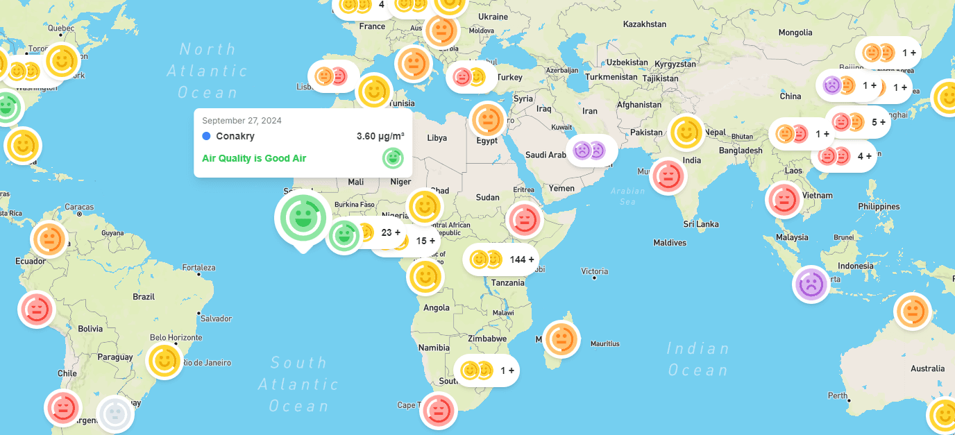 Live air quality insights across Africa