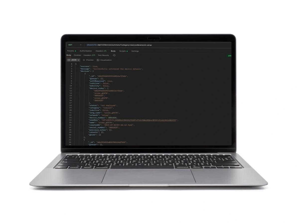 API Console Data - AirQo API for African air quality data developers