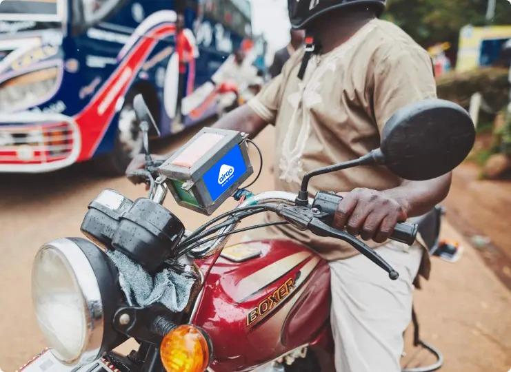 Air quality monitor on a motorcycle